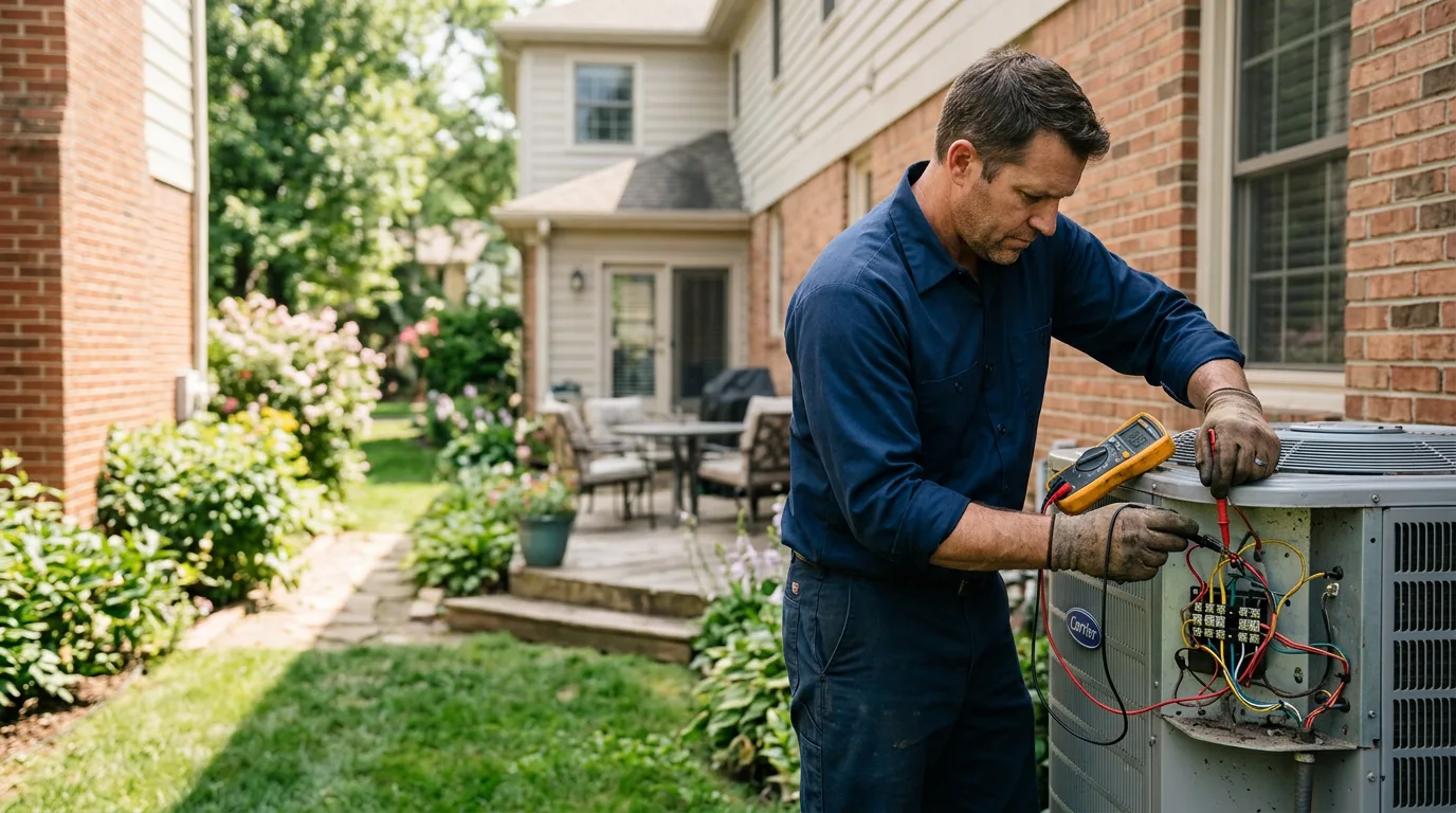HVAC technician working near Mendocino, CA